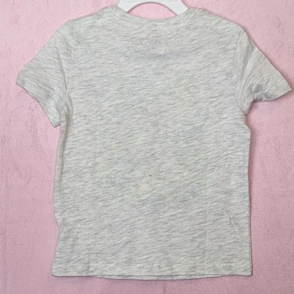 Old Navy Roar Dinosaur Light Gray Short Sleeve Graphic Tee size 3T